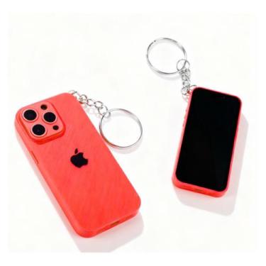 Imagem de Chaveiros Mini iPhone 16  Miniatura Estilosa para Bolsas e Chaves , At