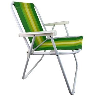 Imagem de Cadeira de Praia Dobravel  Jardim Quintal Varanda Ar Livre Pesca Lazer Acampamento Camping Sol Praia Piscina Verao