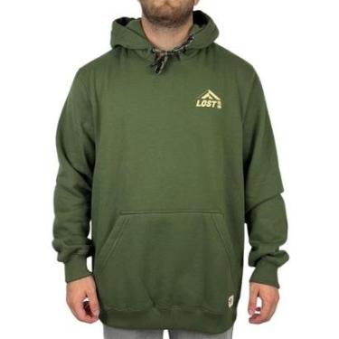 Imagem de Moletom Lost Canguru Get Verde-Masculino