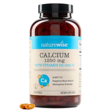 Imagem de Suplemento NatureWise Calcium 1250mg + Vitamina D3 1000IU-Unissex