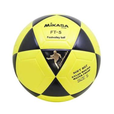 Imagem de Bola De Futevôlei Mikasa FT-5 FIFA Oficial, Amarelo e preto