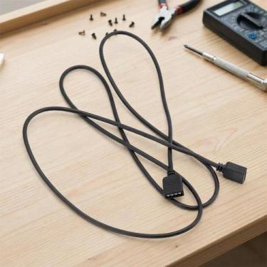 Imagem de Extensao Cabo Fita Led RGB 4 Pinos 1m Adaptador Para Sanca Gesso Movei