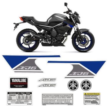 Imagem de Kit de Adesivos Logo Yamaha Xj6 2013/2014 Faixa do Tanque - SPORTINOX,