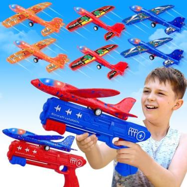 Imagem de Brinquedo lançador de avião LJZJ, pacote com 6 unidades, com planador 