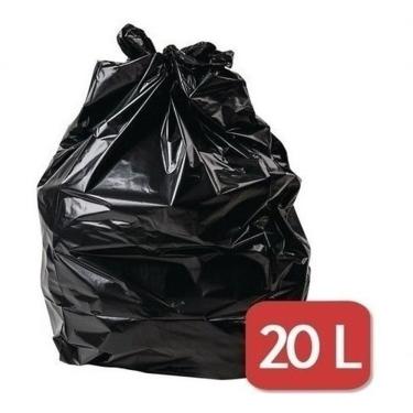 Imagem de Saco para Lixo Saco de Lixo 20 Lt Preto Resistente - 40x60 Pcte 100 un Uso Doméstico e...