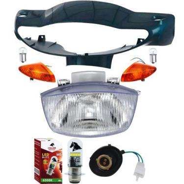 Imagem de Carenagem Farol, Pisca, Lâmpadas, Soquete Biz 100 05 Verde - PLASMOTO