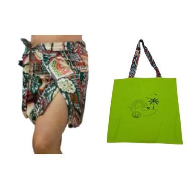Imagem de saia de praia envelope + sacola ecobag - suy