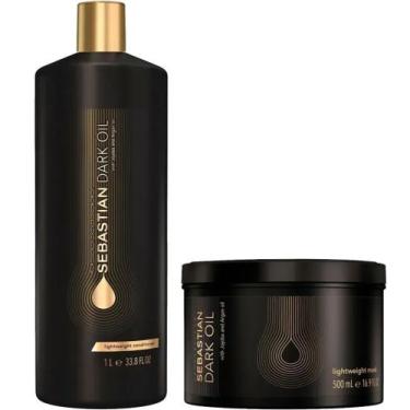 Imagem de Kit Sebastian Dark Oil Condicionador 1L + Máscara 500 ml