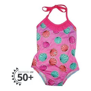 Imagem de Maiô Infantil Engana Mamãe Sereia Co Proteção Uv Praia Verão - anjo da
