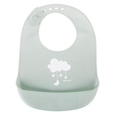 Imagem de Babador de Silicone Bebê Pimpolho Impermeável Cata Migalhas Cinza