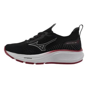 Imagem de Tênis Mizuno Cool Ride 3 Junior, Preto, Vermelho, 31 BR
