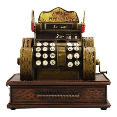 Imagem de Cofre Cofrinho Retrô Vintage Caixa Registradora - 23cm