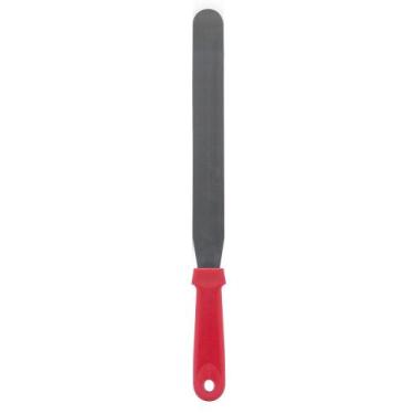 Imagem de Espatula para Confeitar Bolo 37cm Inox - Vermelho - Carisma