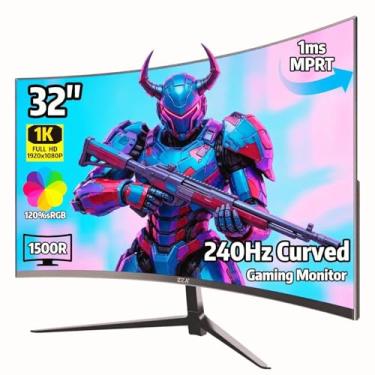 Imagem de ZZA Monitor Curvo Para Jogos De Computador Fhd 1080P De 32" Com Resolução De Até 240 Hz...