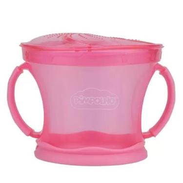 Imagem de Porta Biscoito Infantil Pimpolho Divertido Alimentação Bebê, Rosa