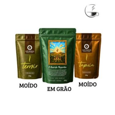 Imagem de Kit 3 Cafés Coopiatã Terroir + Tapuia + Moquinha -Torrado em Grãos ou 