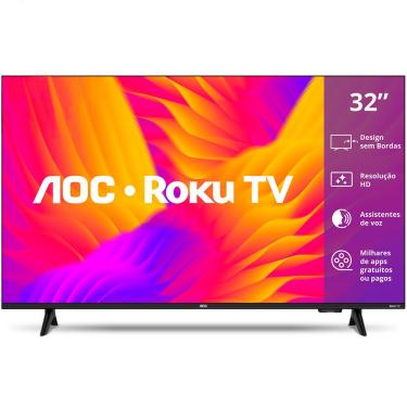 Imagem de Smart TV 32 Polegadas DLED HD Roku TV 32S5155 78G AOC - Preto