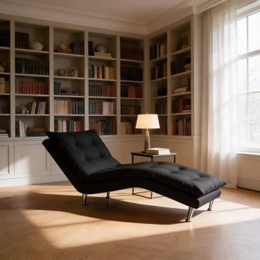 Imagem de Espreguiçadeira Estofada Sala Leitura Descanso Diva Suede