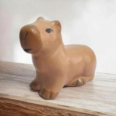 Imagem de Cofre Modelo Capivara Grande em Ceramica - Cor Marrom - Decore Casa