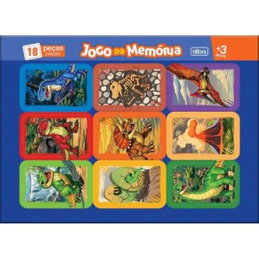 Imagem de Jogo da Memória com Livro Educativo Raptor 18 Peças