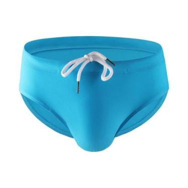 Imagem de Sunga Masculina Clássica Esportiva com Bolsa de Volume para Praia e Na