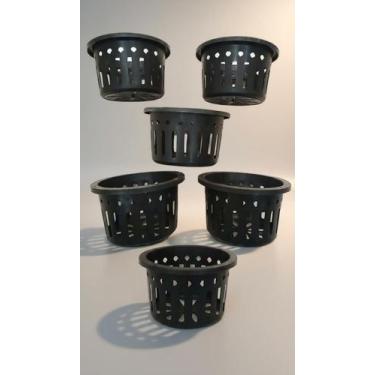 Imagem de 5 Vasos Vazados Orquídea 15cm Preto - Congratulations Store