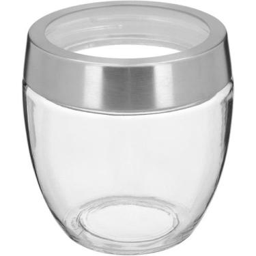 Imagem de Pote Home&Co 12x12cm Vidro Transparente 600ml para Cozinha Armazenamen