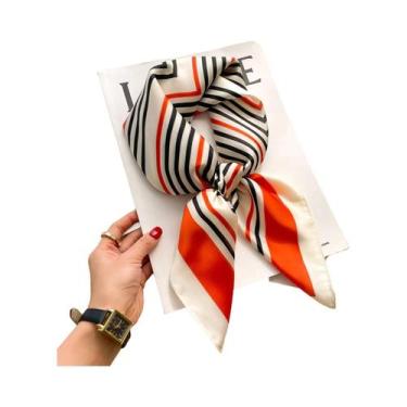 Imagem de Lenço Quadrado De Seda Luxuoso Feminino Para Verão, Hijab, Lenço De Pe