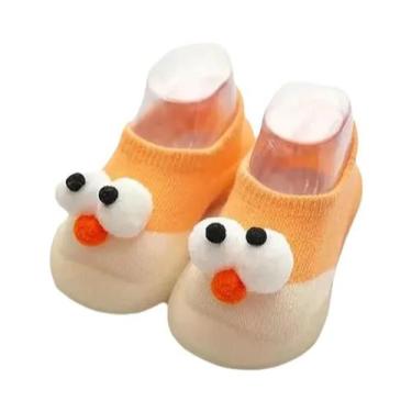 Imagem de Sapatos De Bebê Respiráveis E Antiderrapantes Em Algodão Cardado, Meia