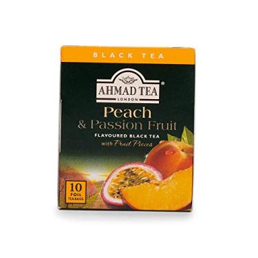 Imagem de Chá Preto Peach & Passion Fruit Ahmad Tea London, 10 saquinhos de chá, 20g