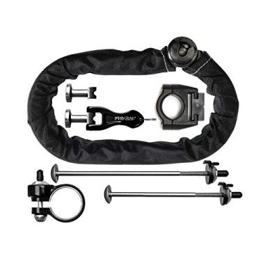 Imagem de Pinhead Cadeado de cidade, bloqueio de roda, bloqueio de selim e fone de ouvido