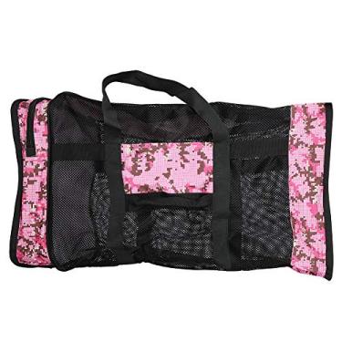 Imagem de Bolsa de nadadeira de mergulho, bolsa de mergulho, bolsa de suprimentos de mergulho, para suprimentos de natação Suprimentos de mergulho para uso externo adulto(Camuflagem rosa, 105L)