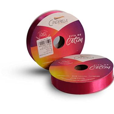 Imagem de Cinderela Fitas Fita de Cetim Simples Face, 22 mm, Verde Bandeira, Rolo de 50 metros