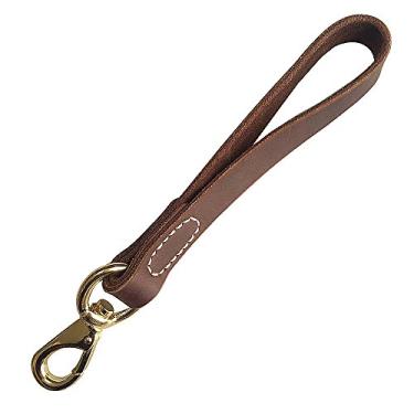 Imagem de Correia curta para cães Fairwin de couro 30,48 cm / 40,64 cm - Correia de chumbo de trânsito para cães grandes treinando e caminhandoFairwin Width: 3/4" marrom ZP-PET-SJA012