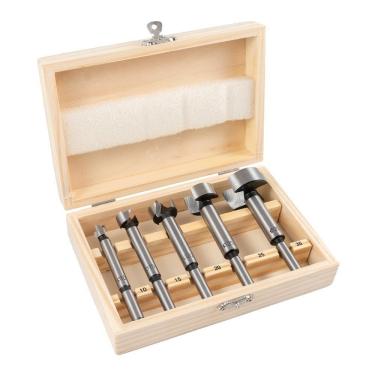 Imagem de Jogo De Fresas Forstner Para Madeira 10 A 35Mm Com 5 Peças