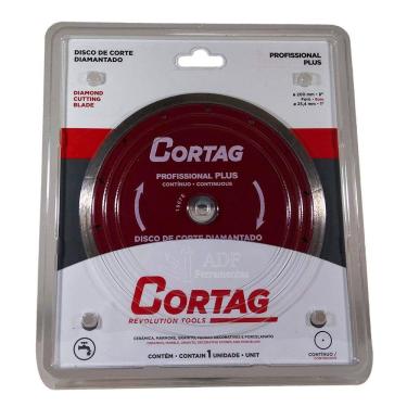 Imagem de Disco De Corte Diamantado Liso Prof. Plus 200MM X F. 25.4 Cortag