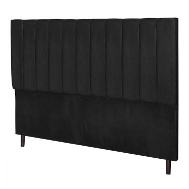 Imagem de Cabeceira Solteiro Jbe Leblon Cinza 94cm Cama Box 88cm Preto