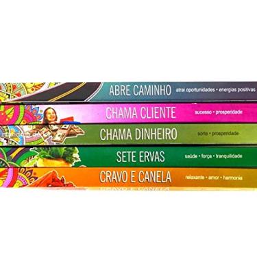 Imagem de Kit 5 Incensos Prosperidade Taj Chama Dinheiro e Cliente, Abre caminho, 7 ervas e Cravo Canela