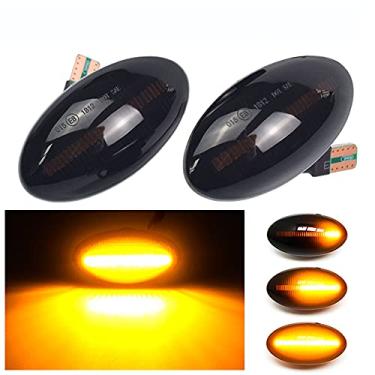 Imagem de Lentes esfumadas LED laterais de substituição de montagem para MINI Cooper R50 R52 R53 2002-2008 Painel de luzes de marcador de para-lama dianteiro LED à prova d'água 12V