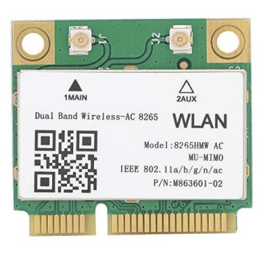 Imagem de Placa de rede sem fio 2.4G/5Ghz Mini PCI‑E WI-FI 802.11ac 867Mbps Bluetooth 4.2 8265HMW, placa de rede Bluetooth de banda dupla com velocidade estável para notebooks