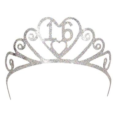 Imagem de Beistle 60633-16 Tiara de metal brilhante 16 Decoração de festa, prata