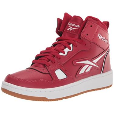 Imagem de Reebok Tênis masculino de couro sintético resonator estilo de vida atlético e de treinamento, Vermelho claro/branco, 9 Women/7.5 Men