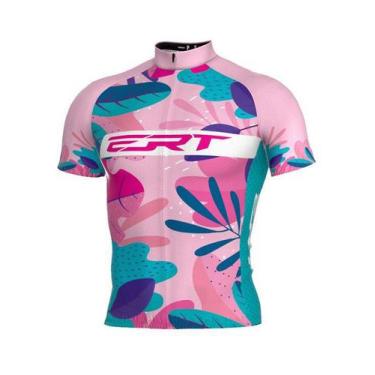 Imagem de Camiseta De Ciclismo Ert Classic Floral Rosa