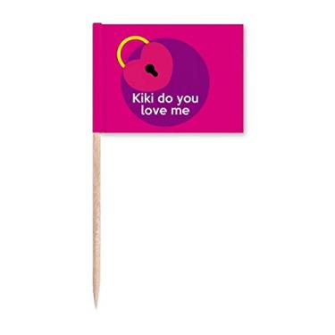 Imagem de Letras emocionais clássicas inglesas Show Love Toothpick Flags Marcador Topper Decoração de Festa