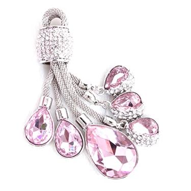 Imagem de YJADHU Capa de chave de carro masculina feminina TPU macio capa completa, apto para Ford Ranger C-Max S-Max Focus Galaxy Mondeo Transit Tourneo personalizado, chaveiro rosa