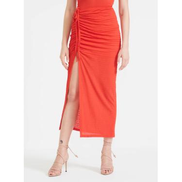 Imagem de Saia Midi Forum Feminino Vermelho Ife G