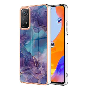 Imagem de Capas de armadura de mármore bonitas compatíveis com Xiaomi Redmi Note 11 Pro 4G 5G capas de silicone moldura de simplicidade proteção à prova de choque capa traseira (5, Redmi Note 11 Pro 4G 5G)