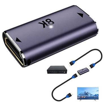 Imagem de Acoplador HD,Conector Fêmea para Fêmea HD UHD 2.1 | Adaptador de extensão HD Plug and Play 4K 120Hz/8K 60Hz PC, monitor, projetores (resolução de 7680 × 4320) Aocate