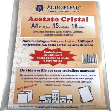 Imagem de Pacote 15Un Folha Acetato Cristala4 Ideal Escola-Artigianato