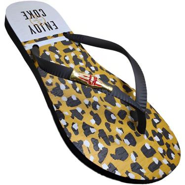 Imagem de Chinelo Casual Dia a Dia Feminino Dedo Borracha Coca Cola Leosparkle Cc3657
